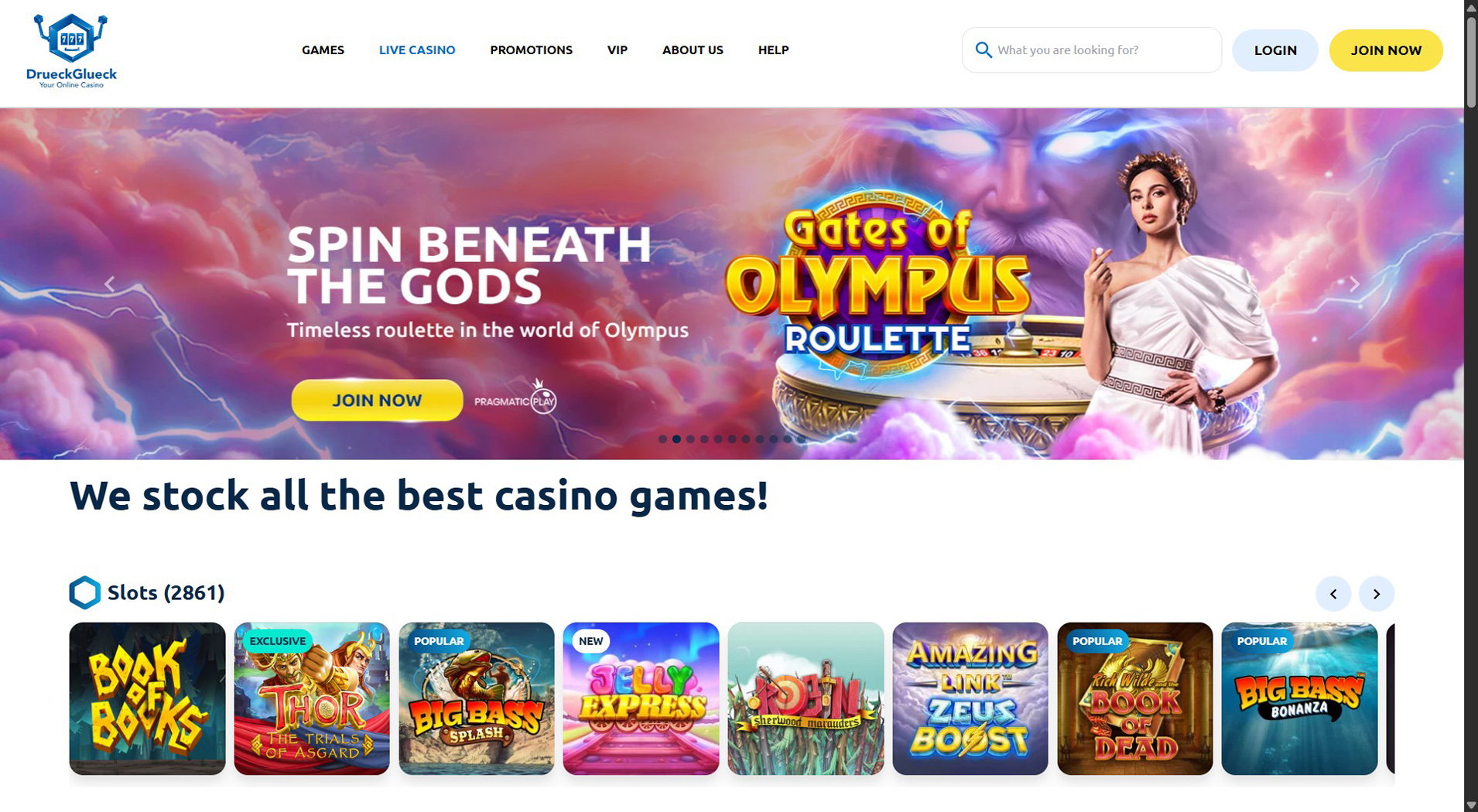 7. DrückGlück- Ausgewogenes Maestro Casino Angebot