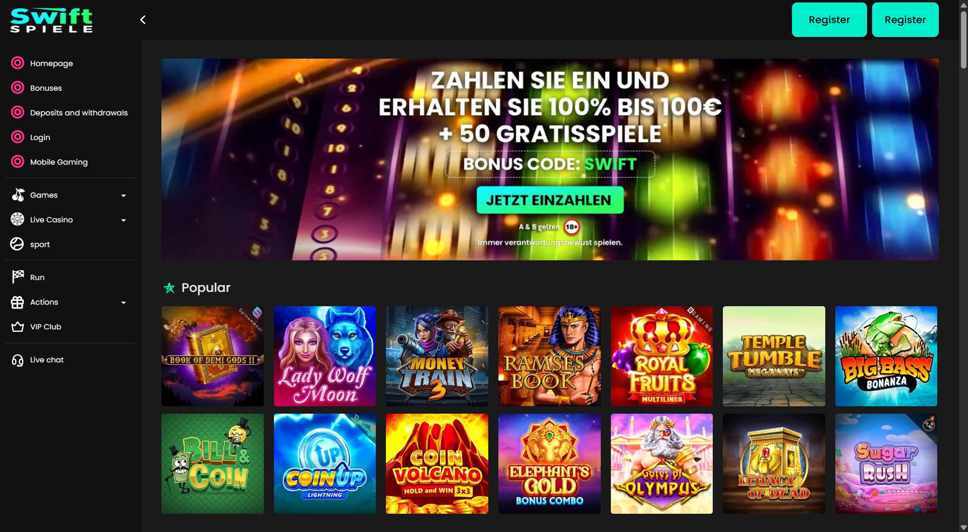 4. Swiftspiele- Vertrauenswürdige Maestro Casino Option